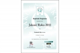 Certyfikat Jakość Roku 2011 dla Unimetal
