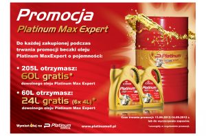Promocja oleju Platinum Max Expert