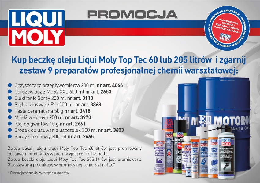 Promocja olejów Top Tec Liqui Moly
