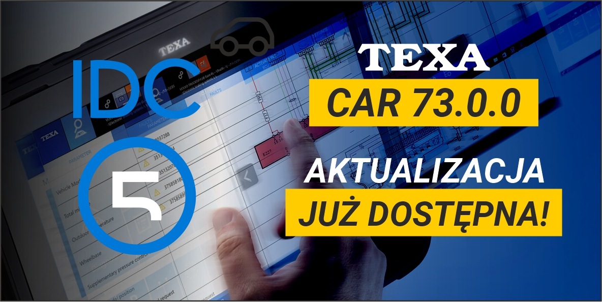 Aktualizacja oprogramowania TEXA IDC5 CAR 73.0.0