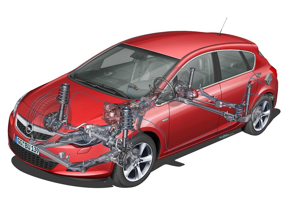 Opel Astra IV zawieszenie