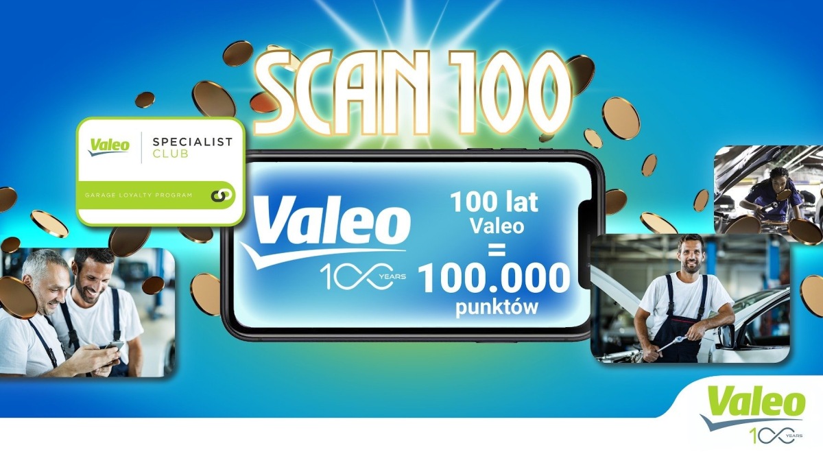 Kiedy Valeo świętuje, Klienci zyskują: 100 000 punktów na 100-lecie firmy