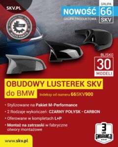 SKV Części Samochodwe wprowadza nowość. To stylizowane obudowy lusterek do BMW.