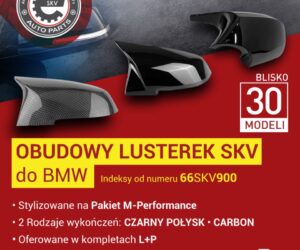 SKV Części Samochodwe wprowadza nowość. To stylizowane obudowy lusterek do BMW.