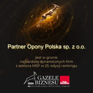 Partner Opony Polska ponownie wyróżniona Gazelą Biznesu